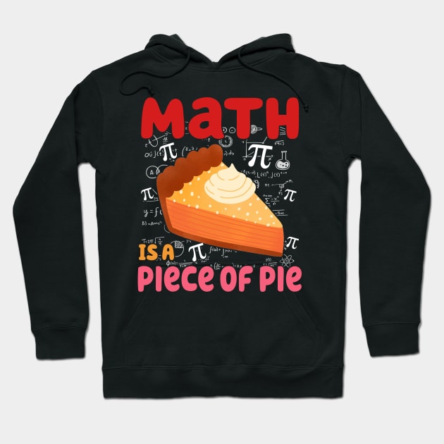 Math is a Piece of Pie - Math Lover Pi Day Kids Student 3.14 Hoodie by artbyhintze